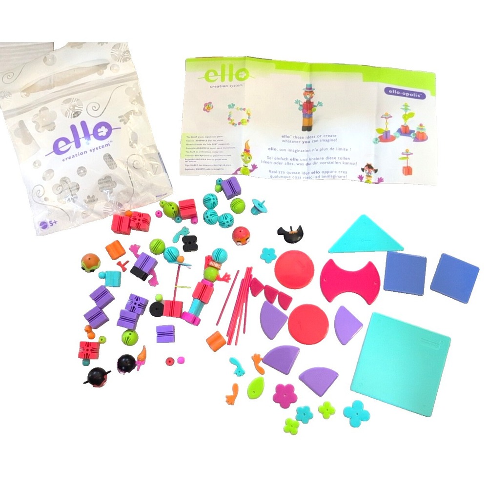 2003 Ello-opolis Creation System- 98 Piece Building Toy Parts Mattel